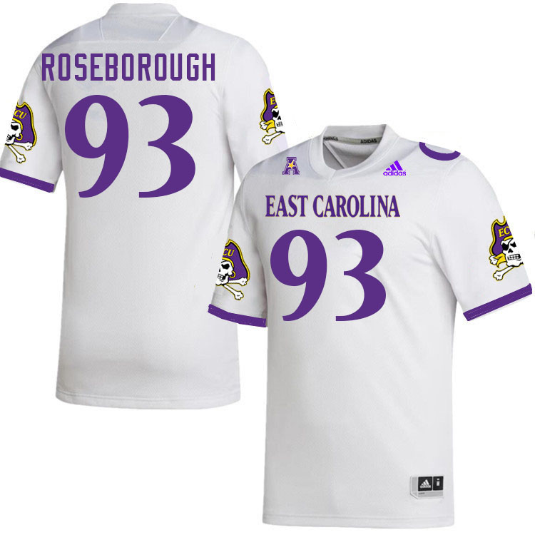#93 Rion Roseborough East Carolina Pirates College Football Jersey Stitched-White